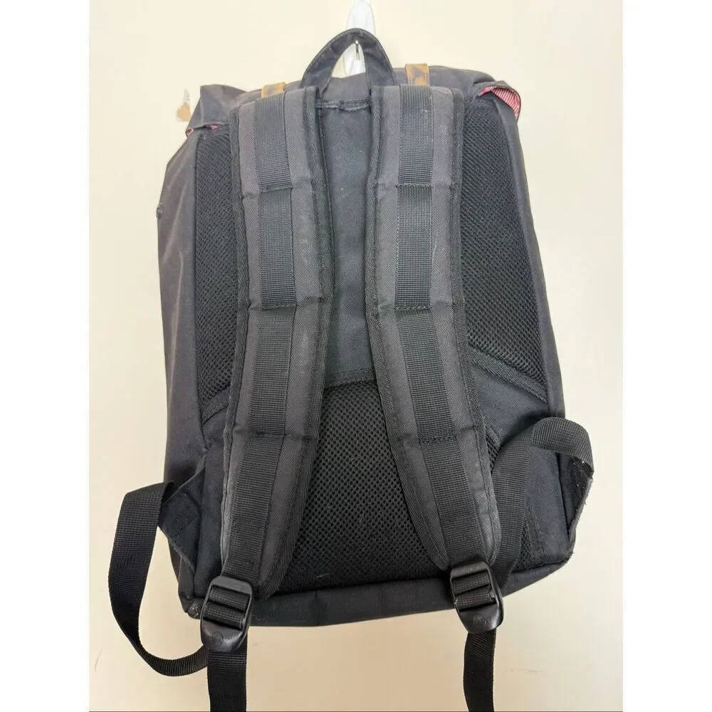 Herschel Supply Co Retreat Backpack Black Tortoise Strap Classic Travel School B